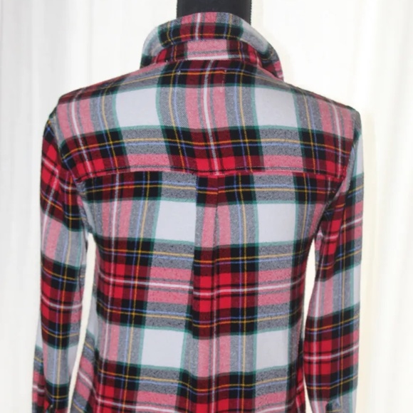 Old Navy Girl's Red Plaid LS Button Up Flannel Shirt, Girl's 10-12 - Picture 5 of 6